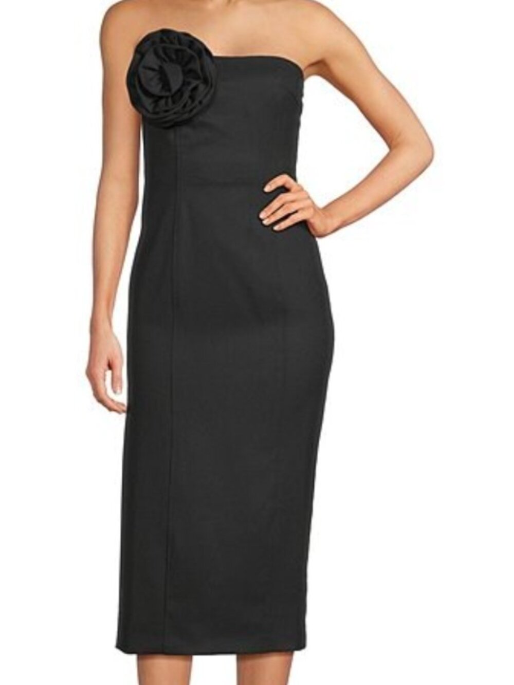 Marella Strapless Dress w/Rosette Detail, NWT